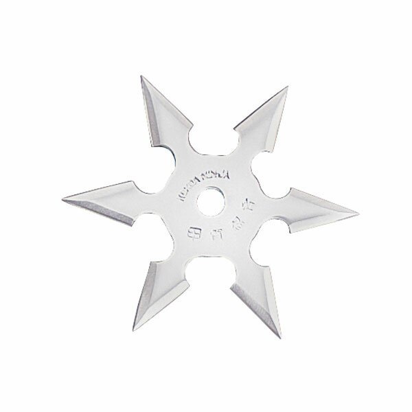 Professional Ninja Throwing Star 6Pt SS 4'' w/pouch